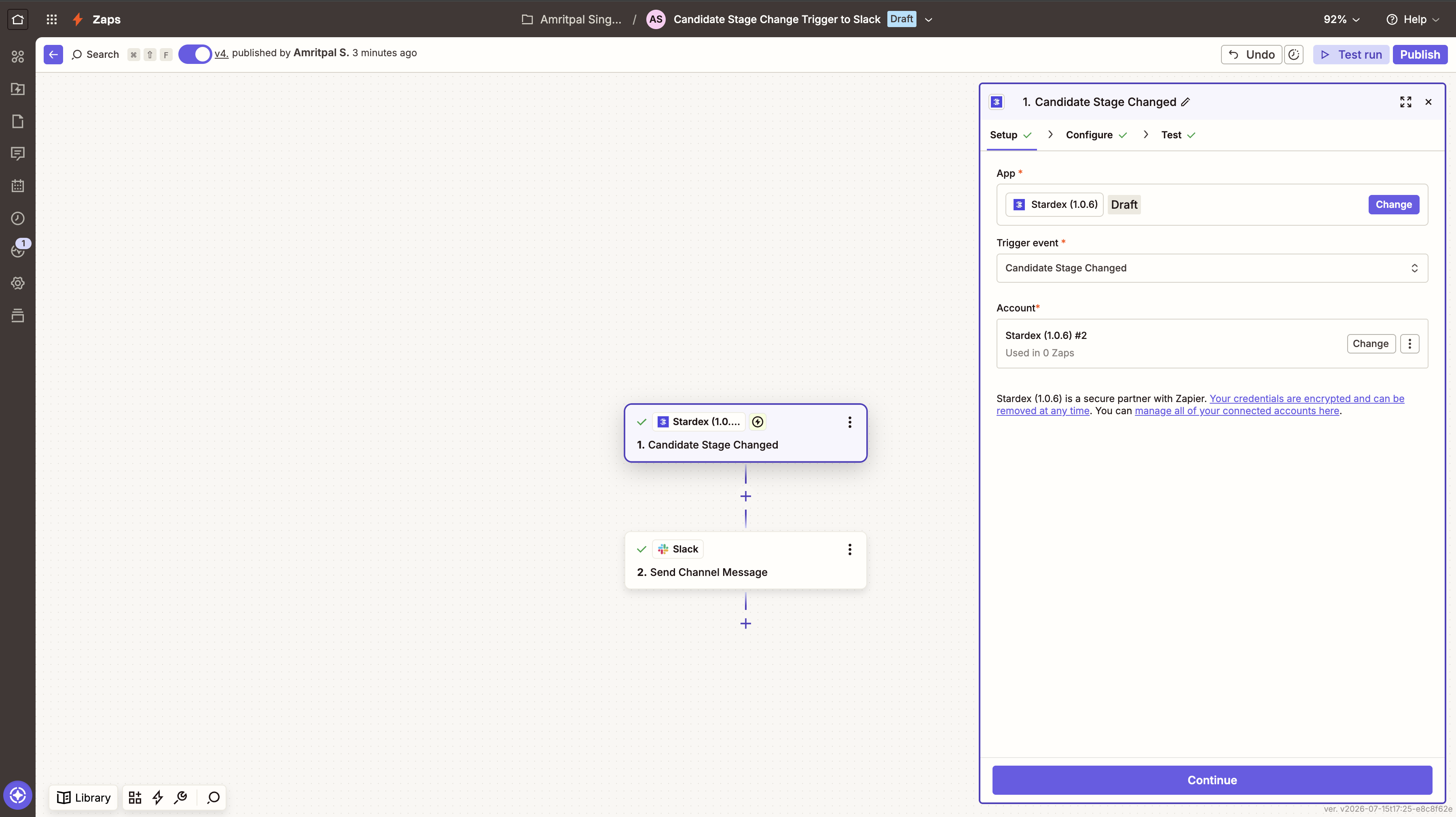 Reconnecting with a new API key — screenshot 32