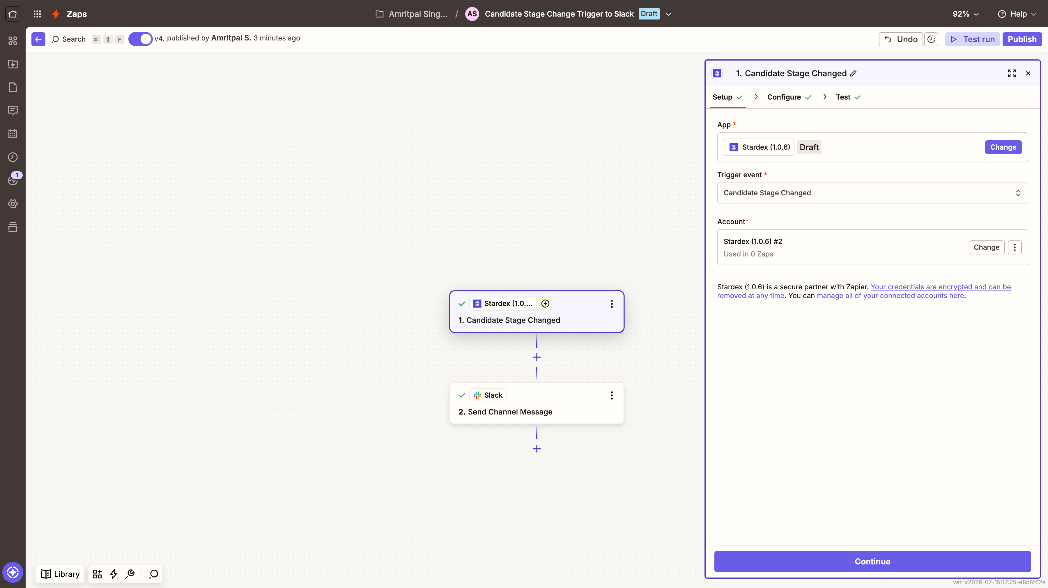 Reconnecting with a new API key — screenshot 32