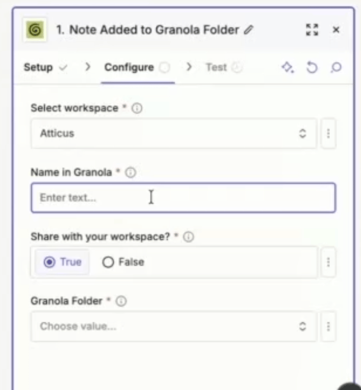 Example with Granola — screenshot 18