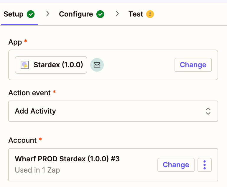 Zapier setup — screenshot 4