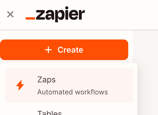 Zapier setup — screenshot 1