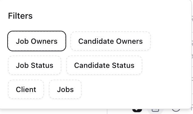 Filtering to your candidates and scanning for follow-ups — screenshot 1