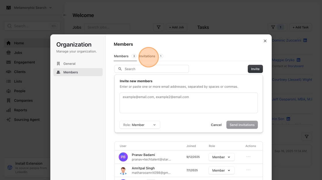 Adding / Removing team members to your account — screenshot 6