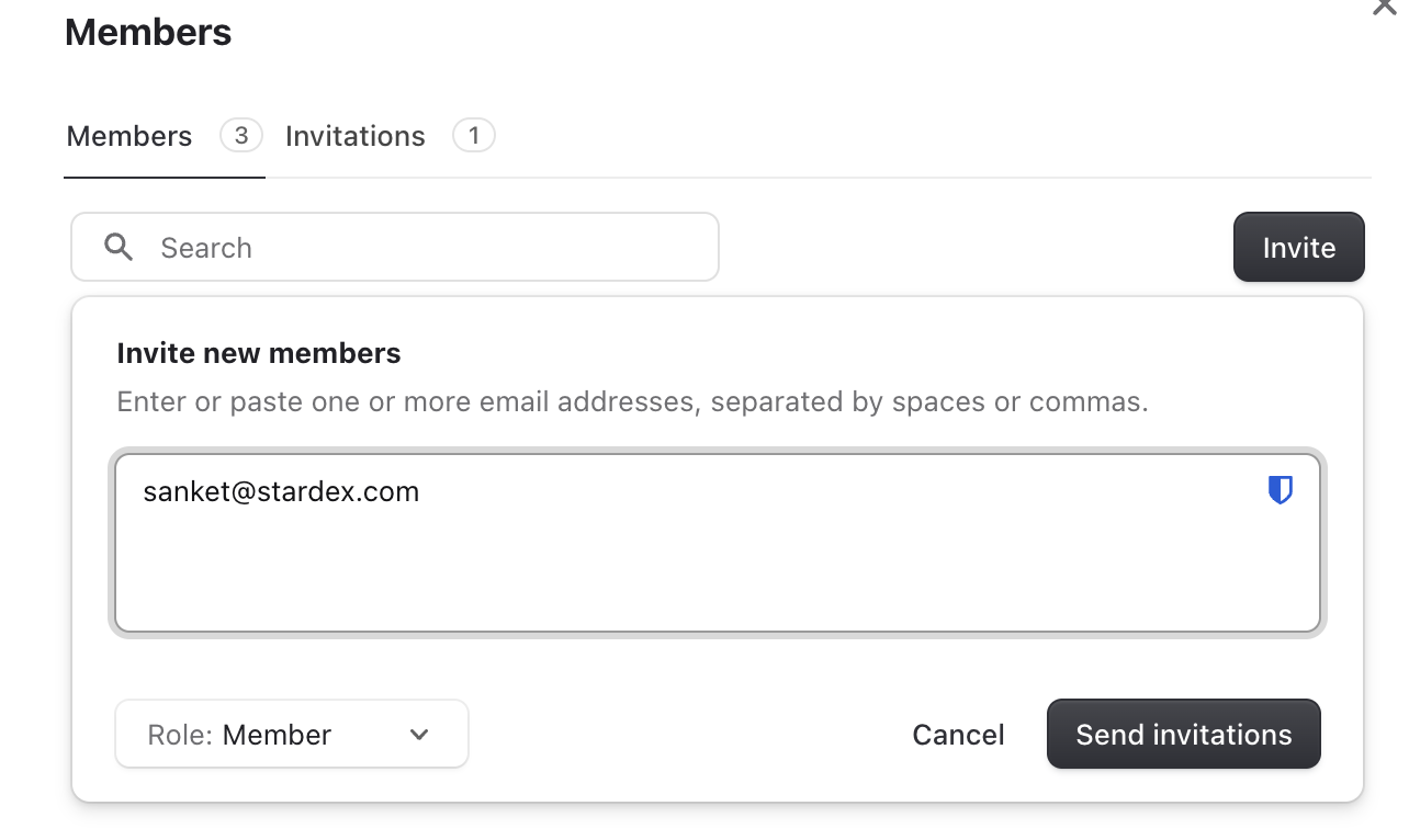 Adding / Removing team members to your account — screenshot 5