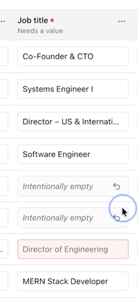 Set values as intentionally empty