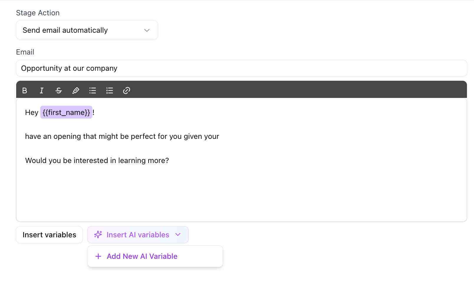 AI variables — screenshot 2