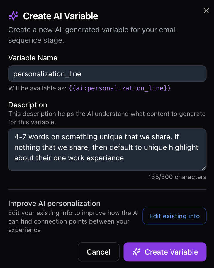 AI variables — screenshot 6