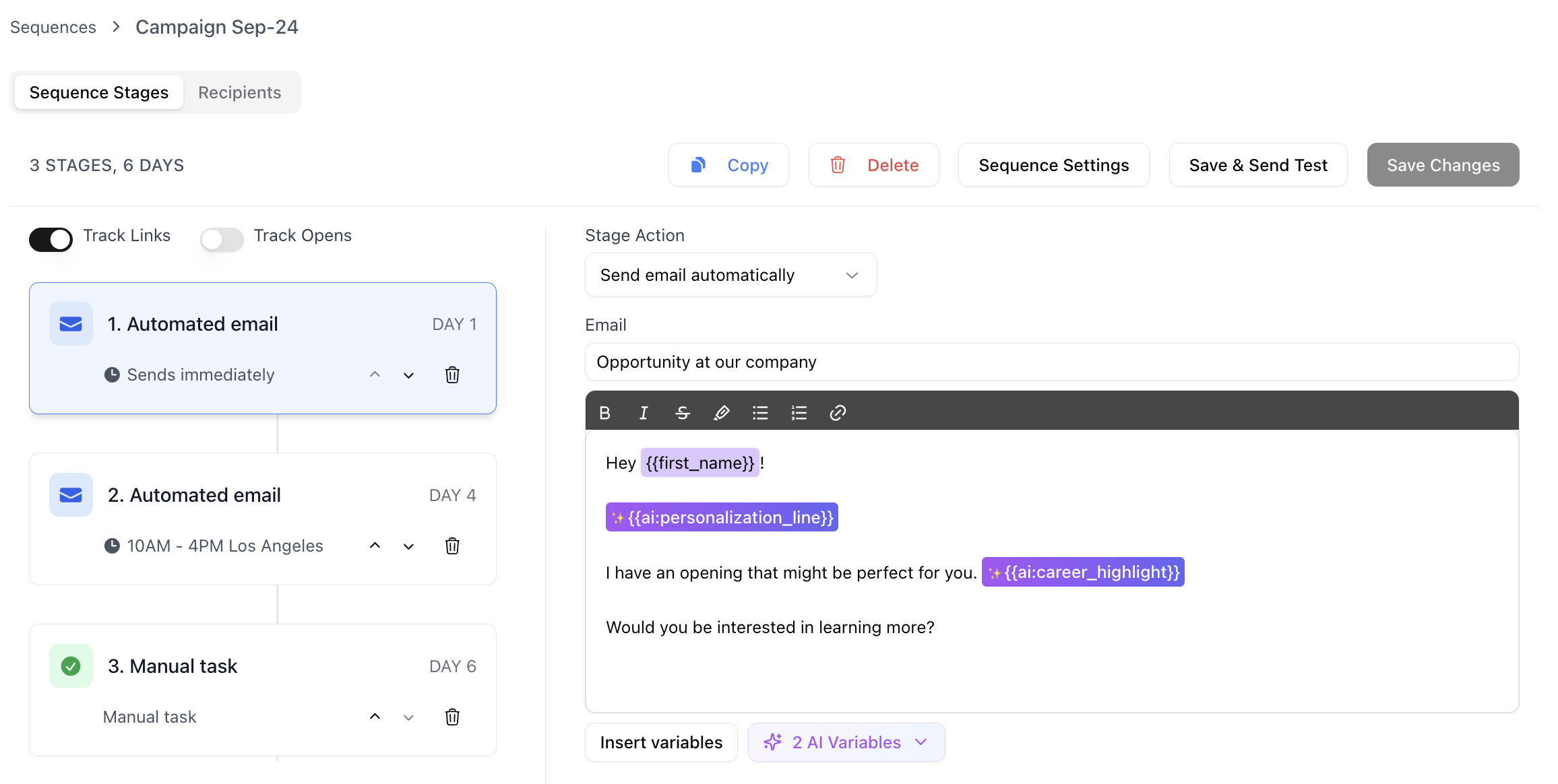 AI variables — screenshot 1