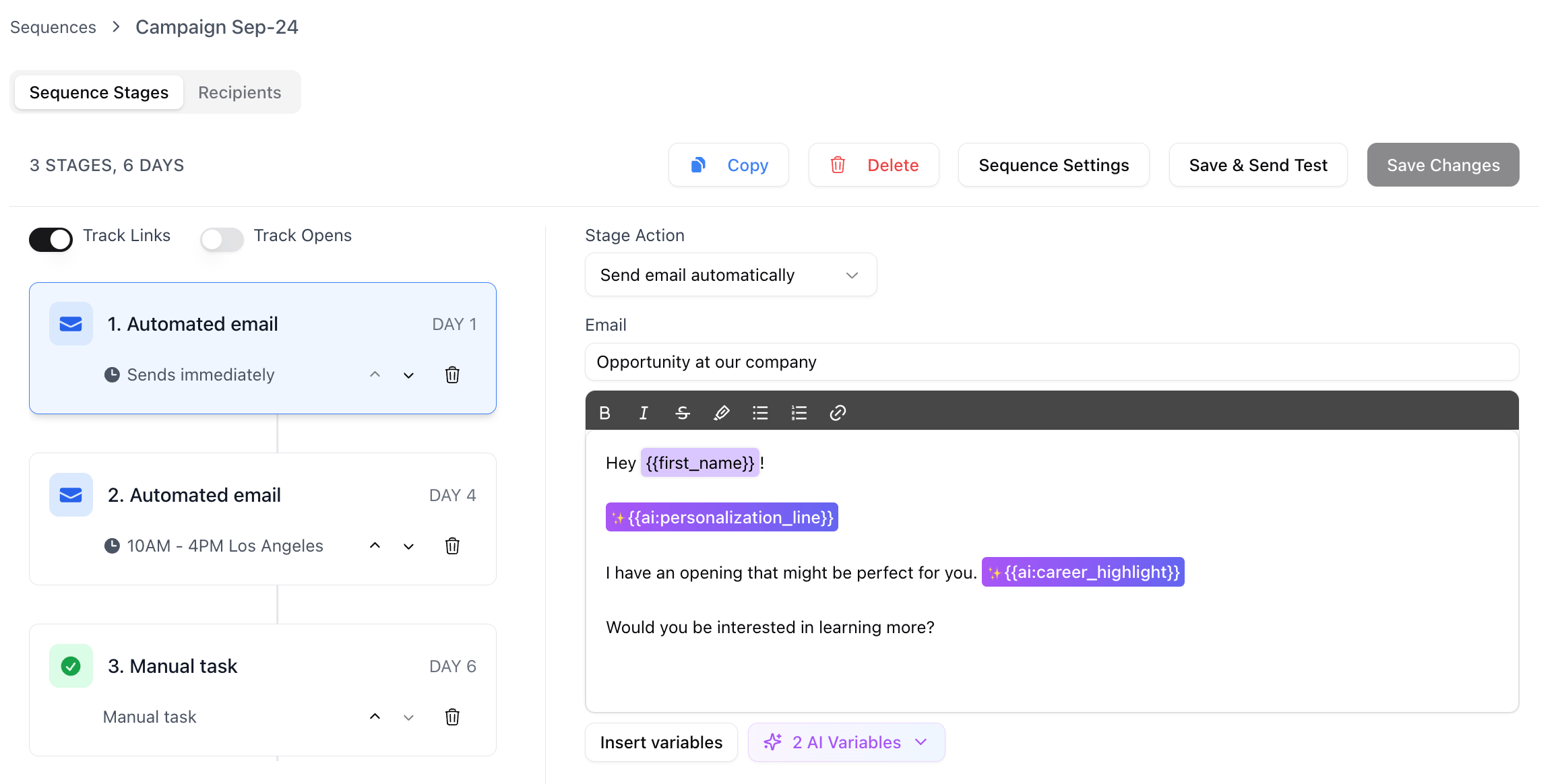 AI variables — screenshot 1