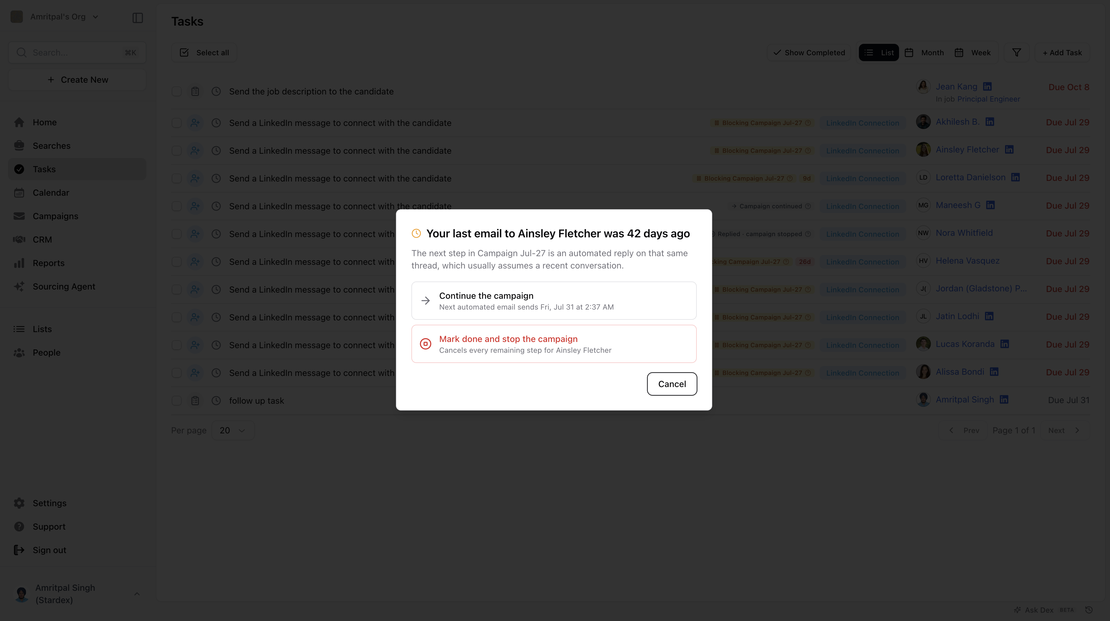 Completing the task moves the campaign forward — screenshot 2