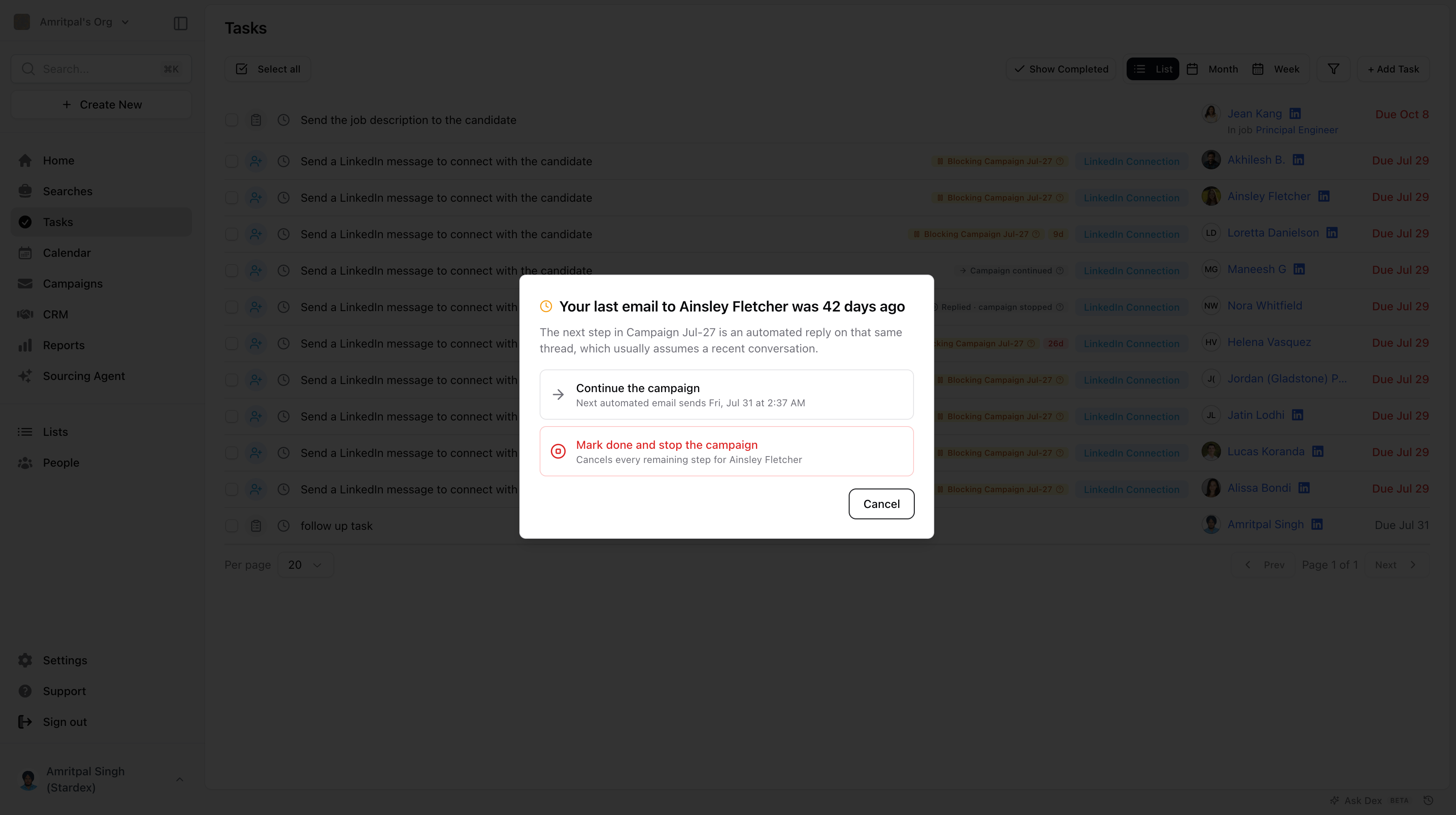 Completing the task moves the campaign forward — screenshot 2
