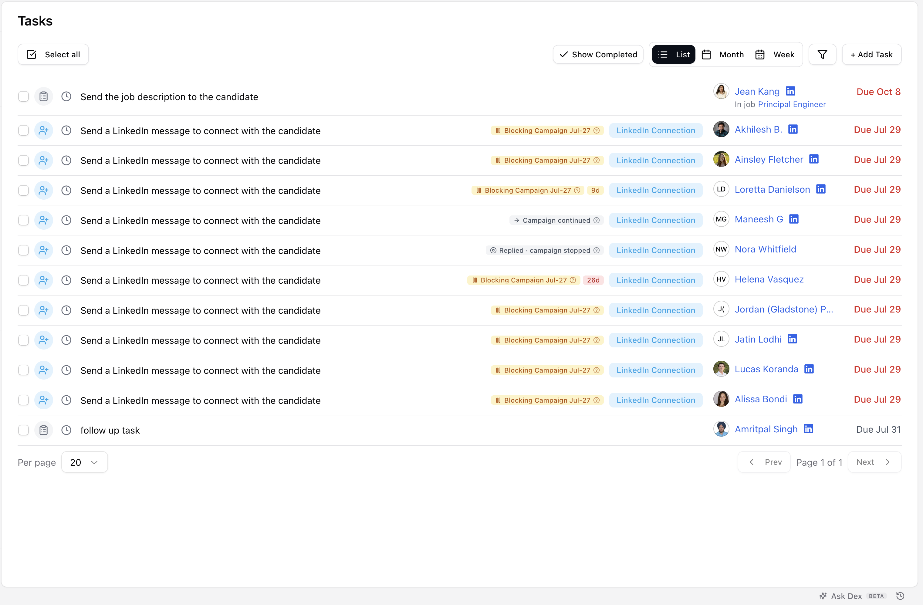 What the labels on a task mean — screenshot 3