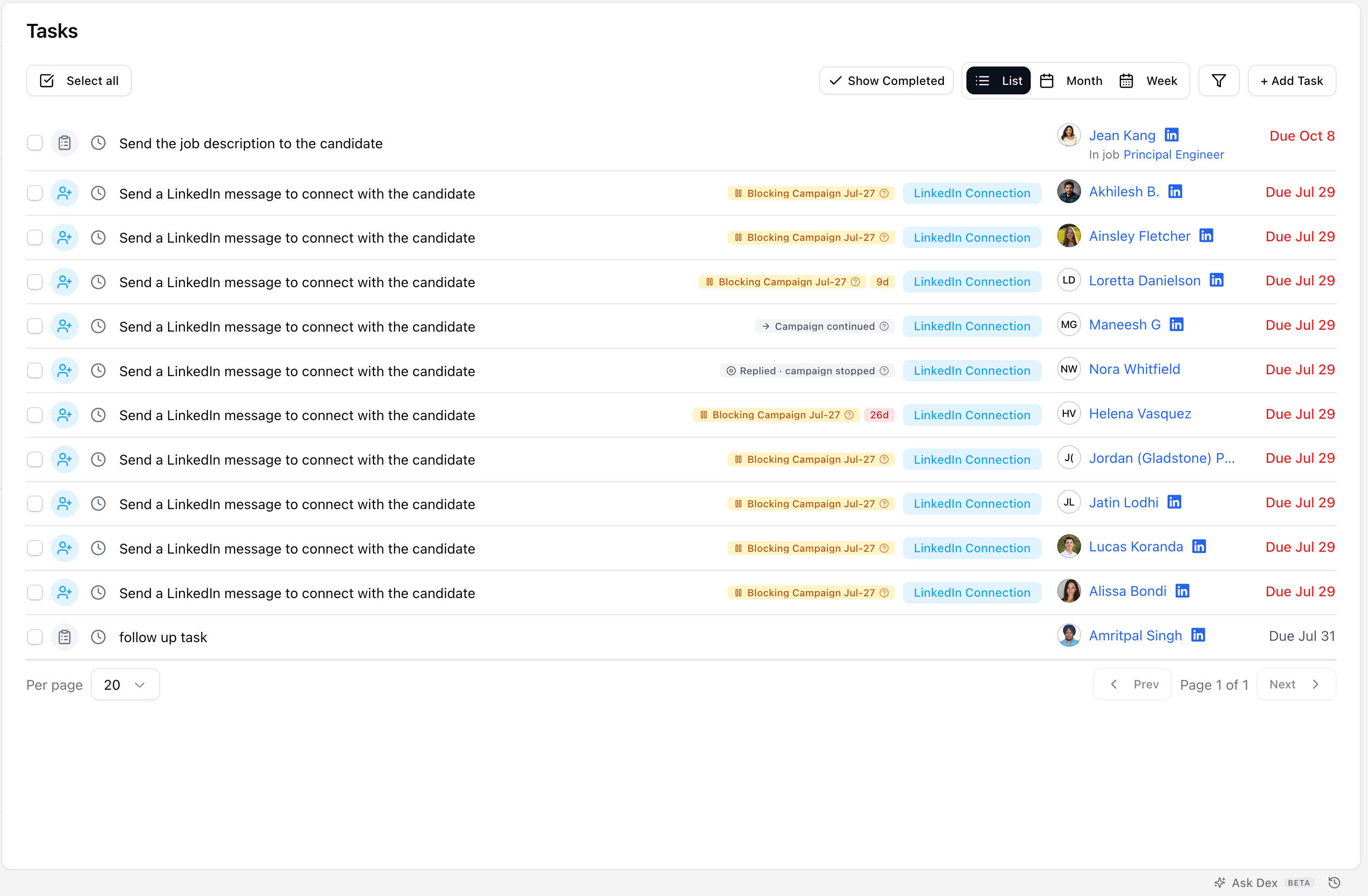 What the labels on a task mean — screenshot 3