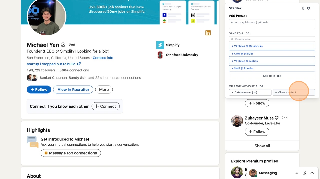 One-click sourcing via Chrome extension — screenshot 4