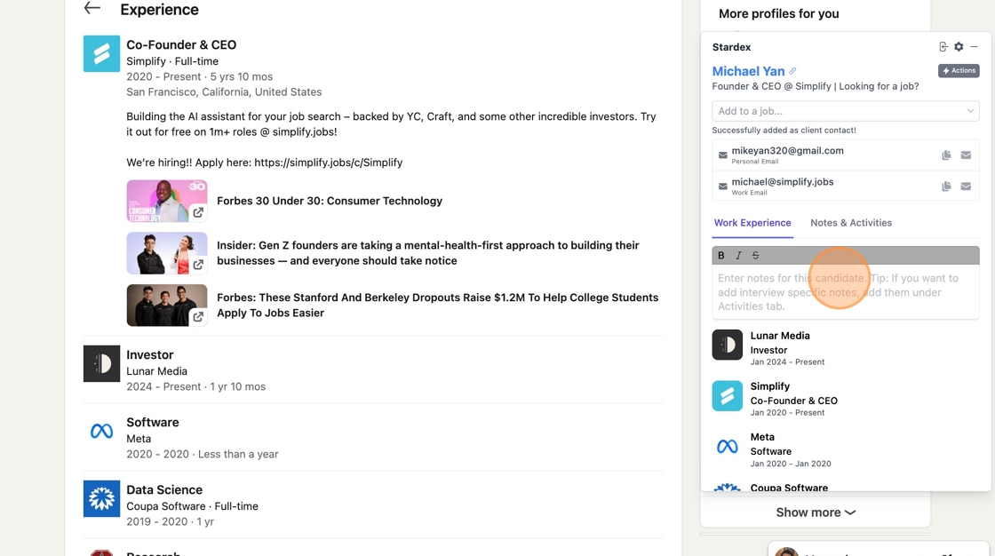 One-click sourcing via Chrome extension — screenshot 8