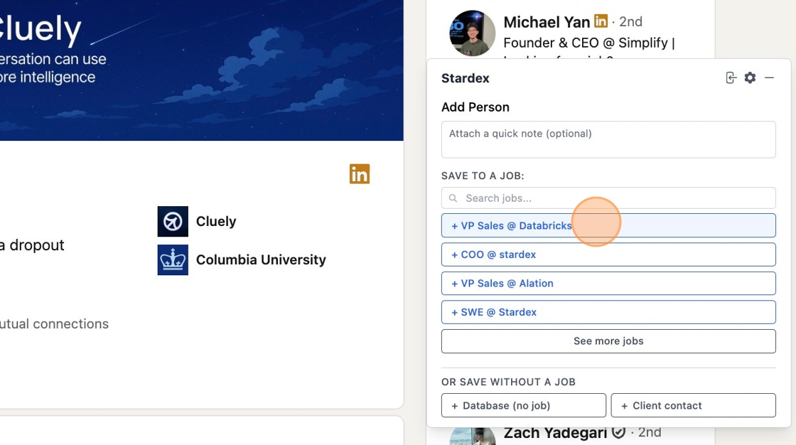 One-click sourcing via Chrome extension — screenshot 1