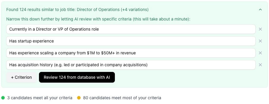 Search from inside a job (hero path) — screenshot 2