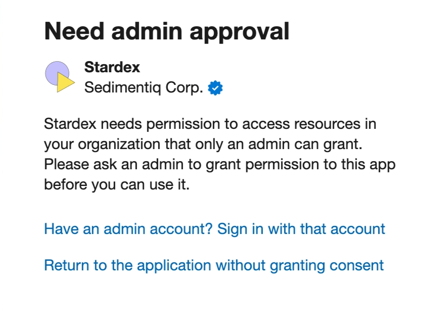 Setting up Stardex for Microsoft 365 — screenshot 1