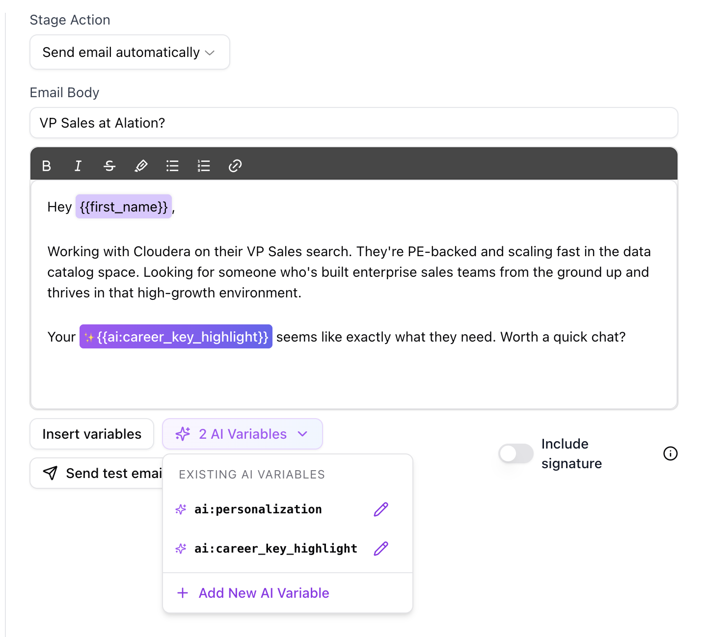 Setting up your multi-step outreach campaign — screenshot 10
