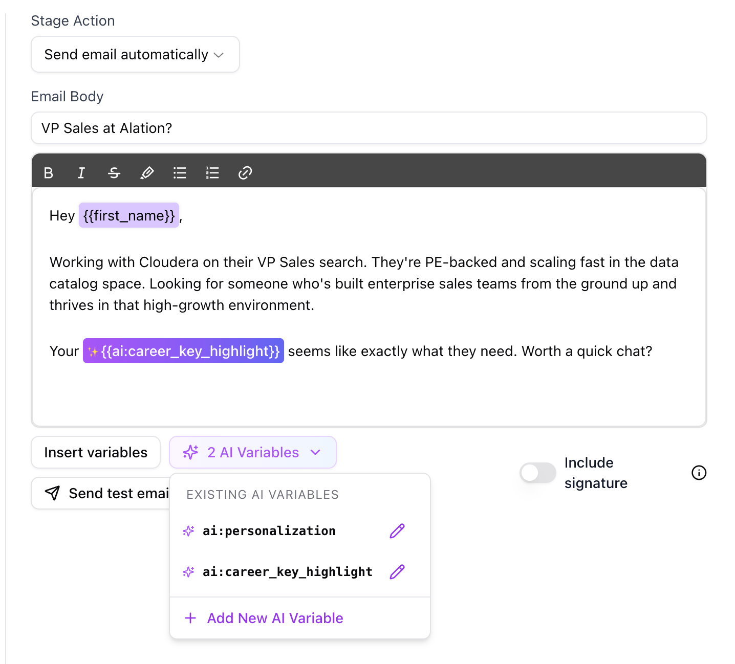 Setting up your multi-step outreach campaign — screenshot 10