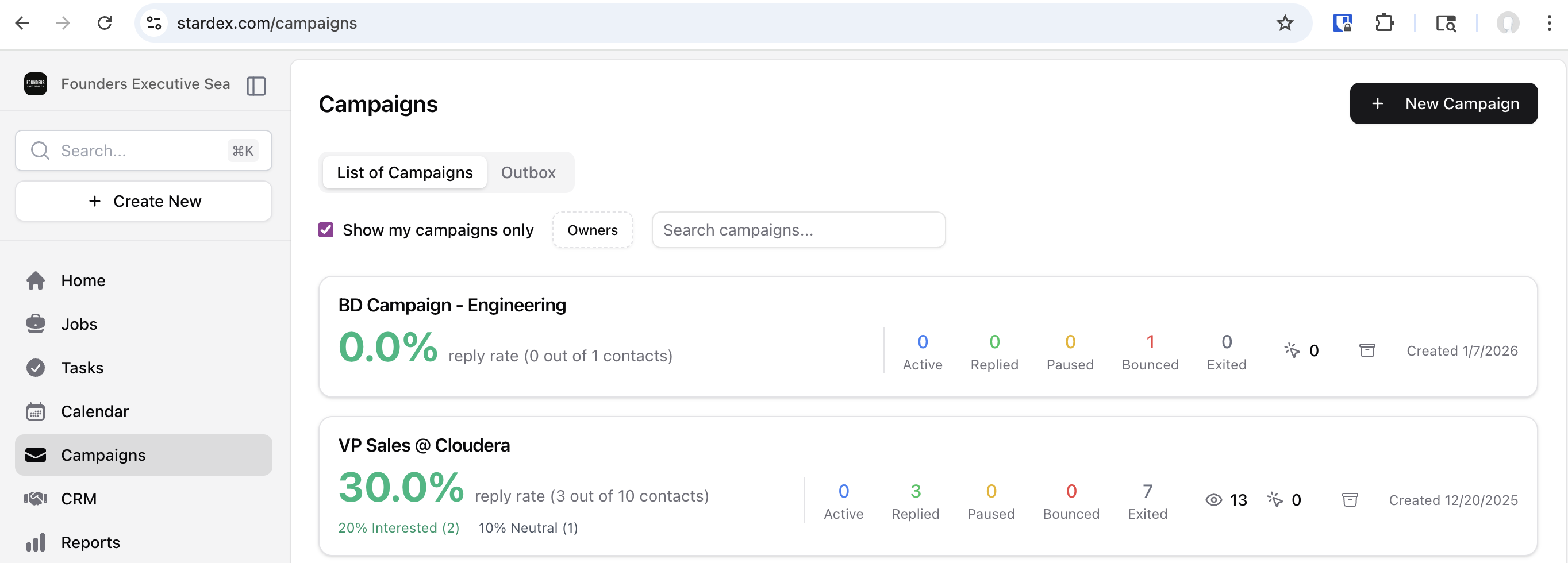 Setting up your multi-step outreach campaign — screenshot 1