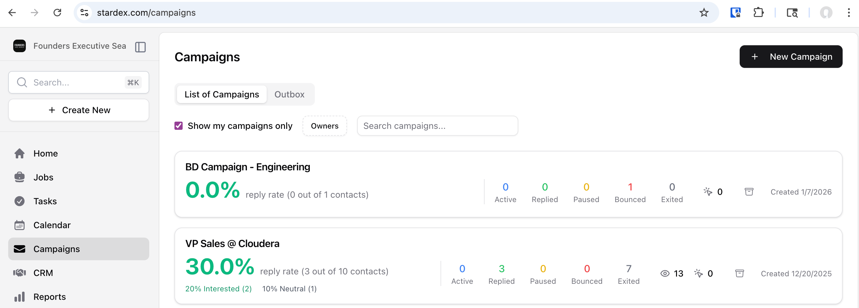 Setting up your multi-step outreach campaign — screenshot 1