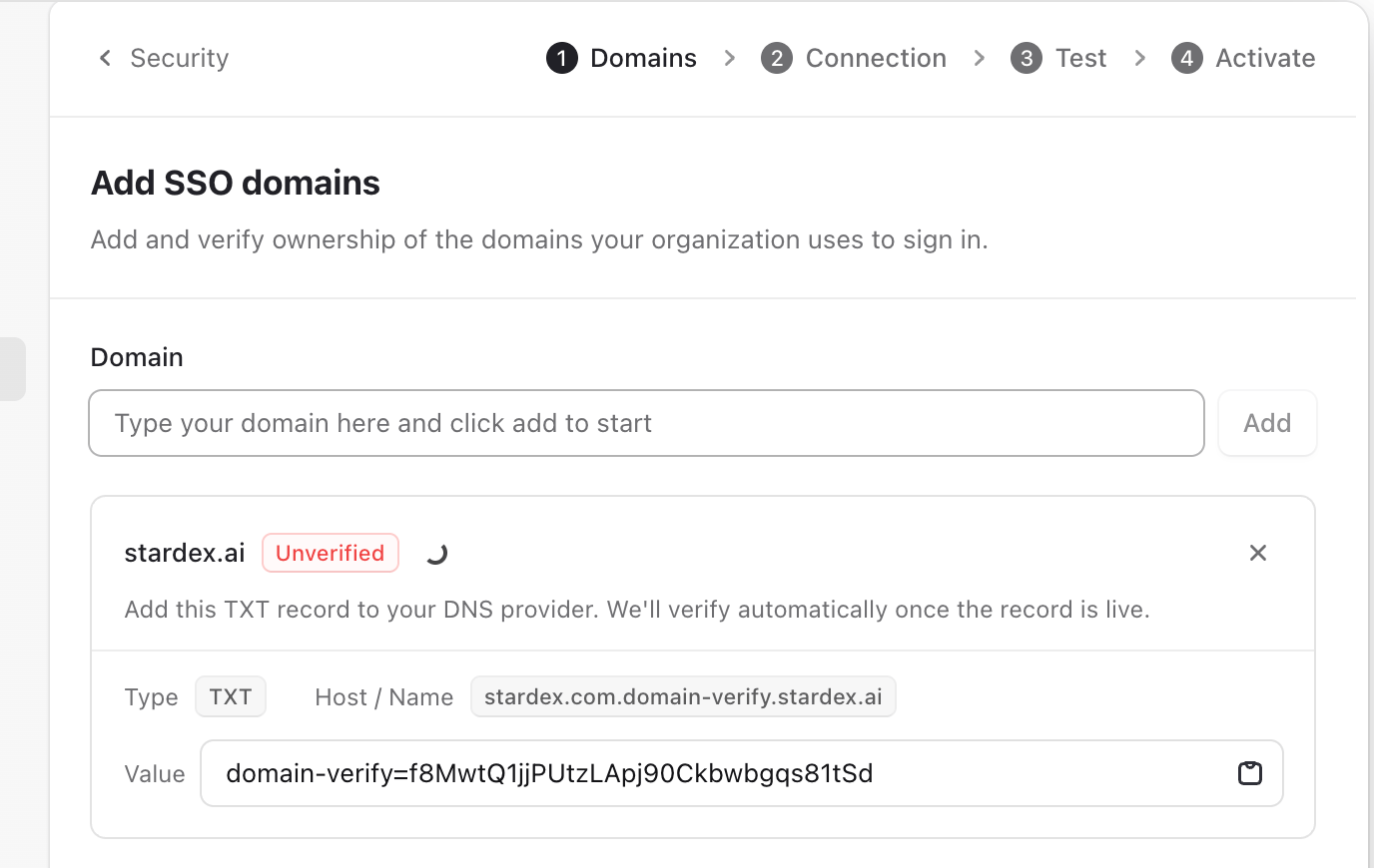 Single Sign On — screenshot 2