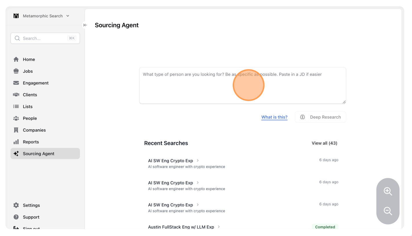 Instructions on using the Stardex sourcing agent: — screenshot 2