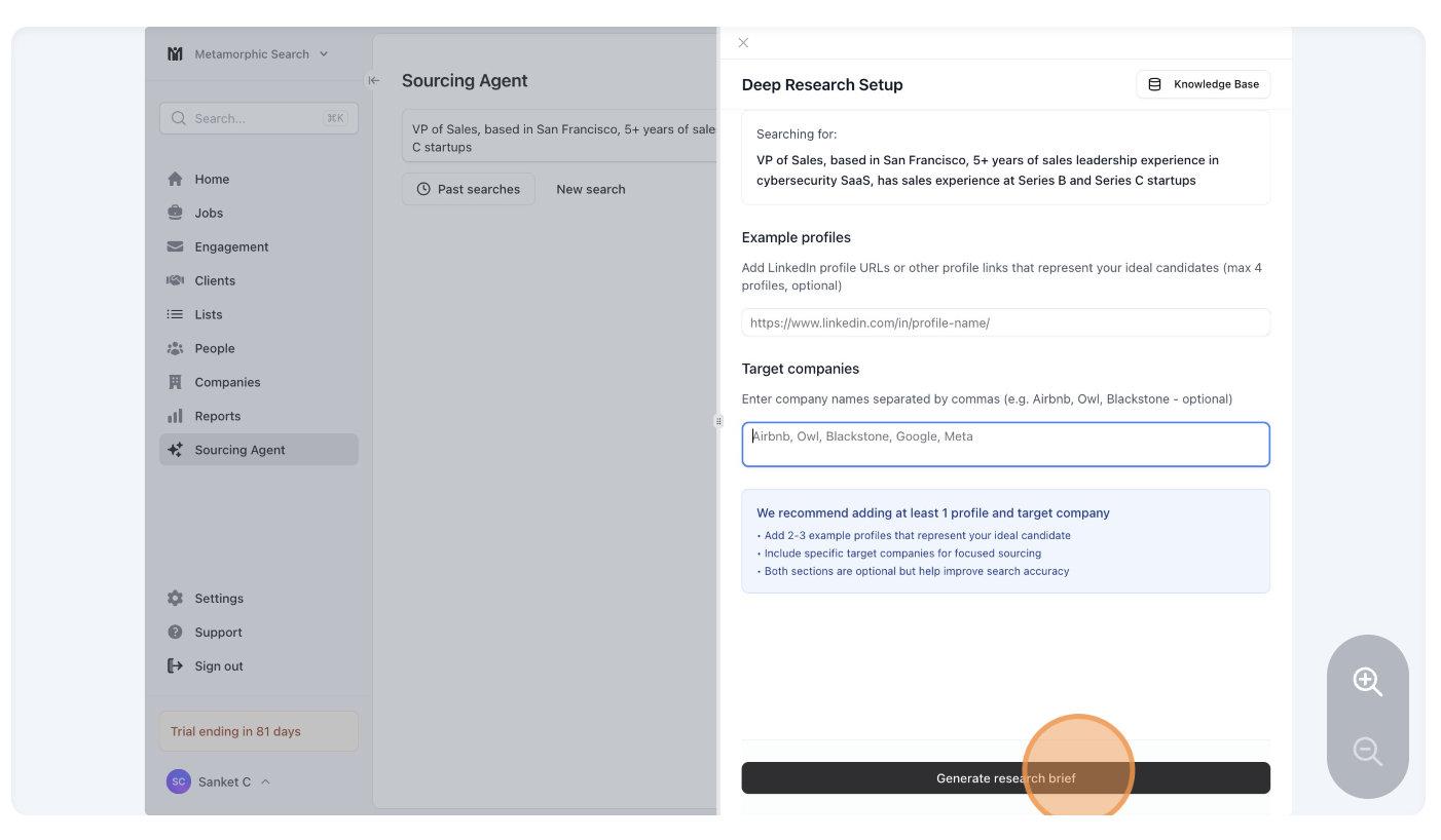 Instructions on using the Stardex sourcing agent: — screenshot 4