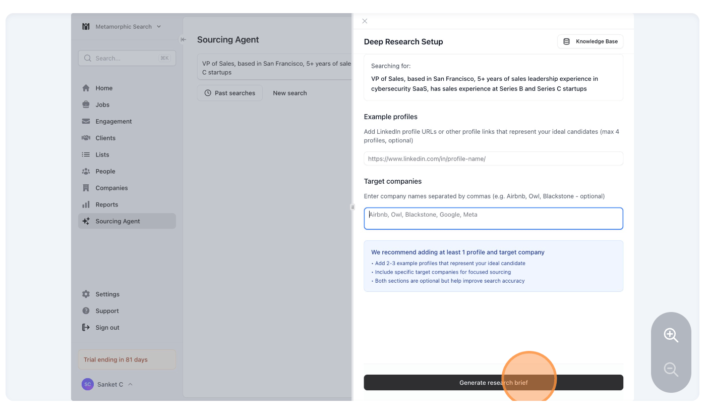 Instructions on using the Stardex sourcing agent: — screenshot 4