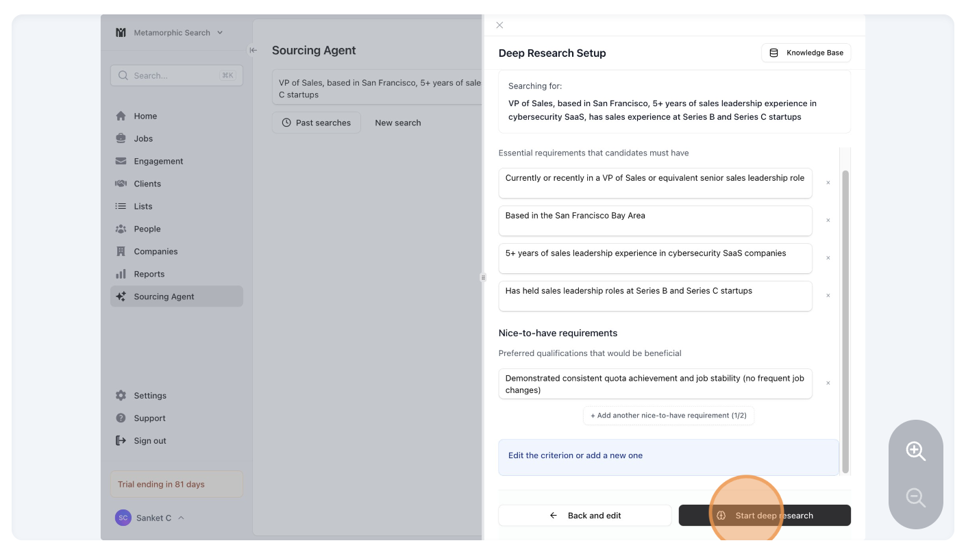 Instructions on using the Stardex sourcing agent: — screenshot 5