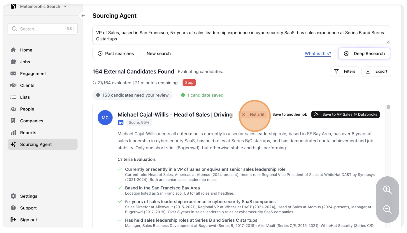 Instructions on using the Stardex sourcing agent: — screenshot 7