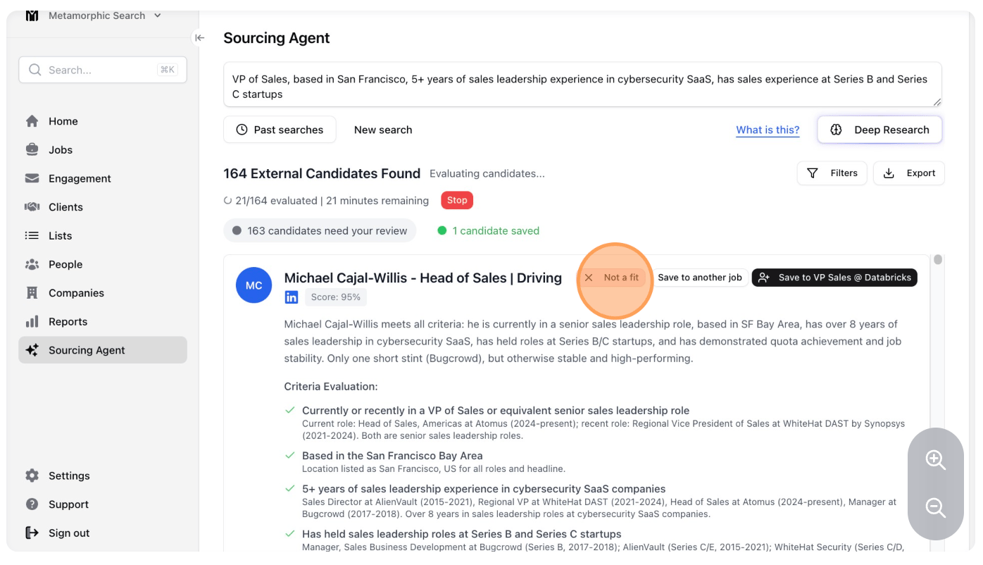 Instructions on using the Stardex sourcing agent: — screenshot 7