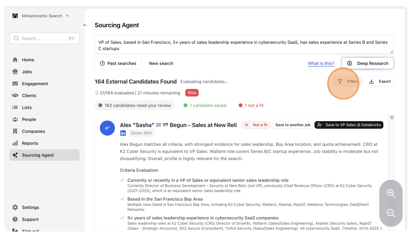 Instructions on using the Stardex sourcing agent: — screenshot 8
