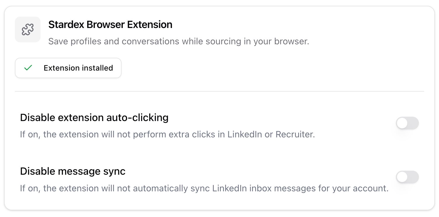 Browser Extension install and toggles