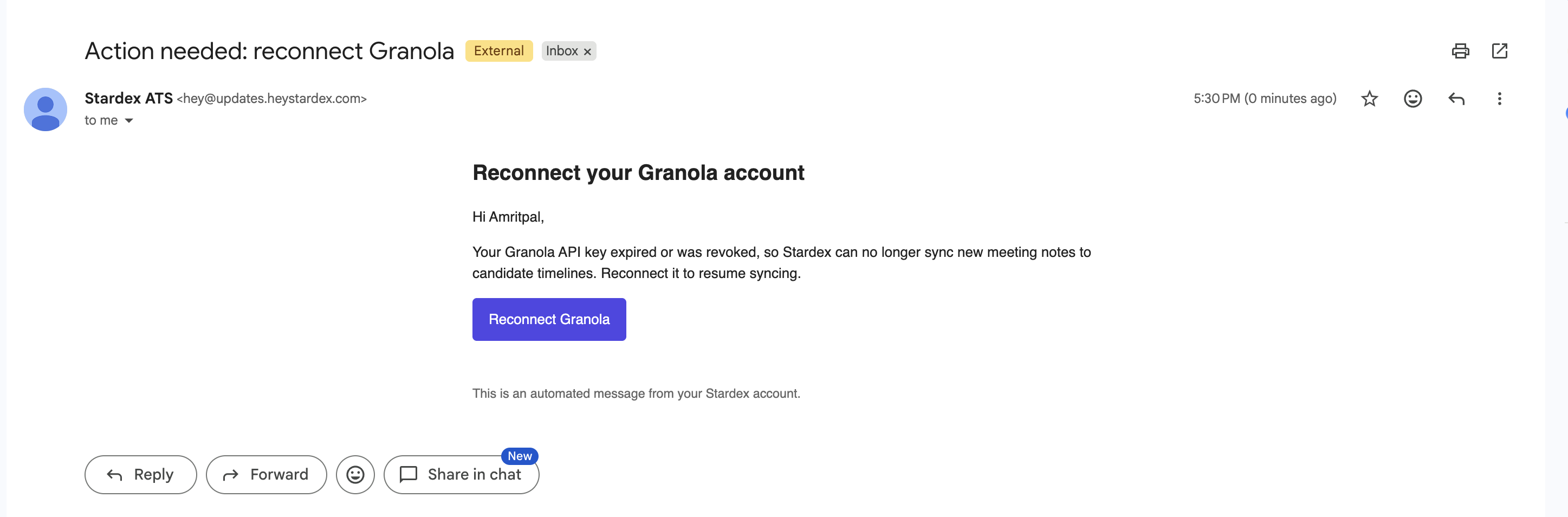 Reconnecting if your key stops working — screenshot 12