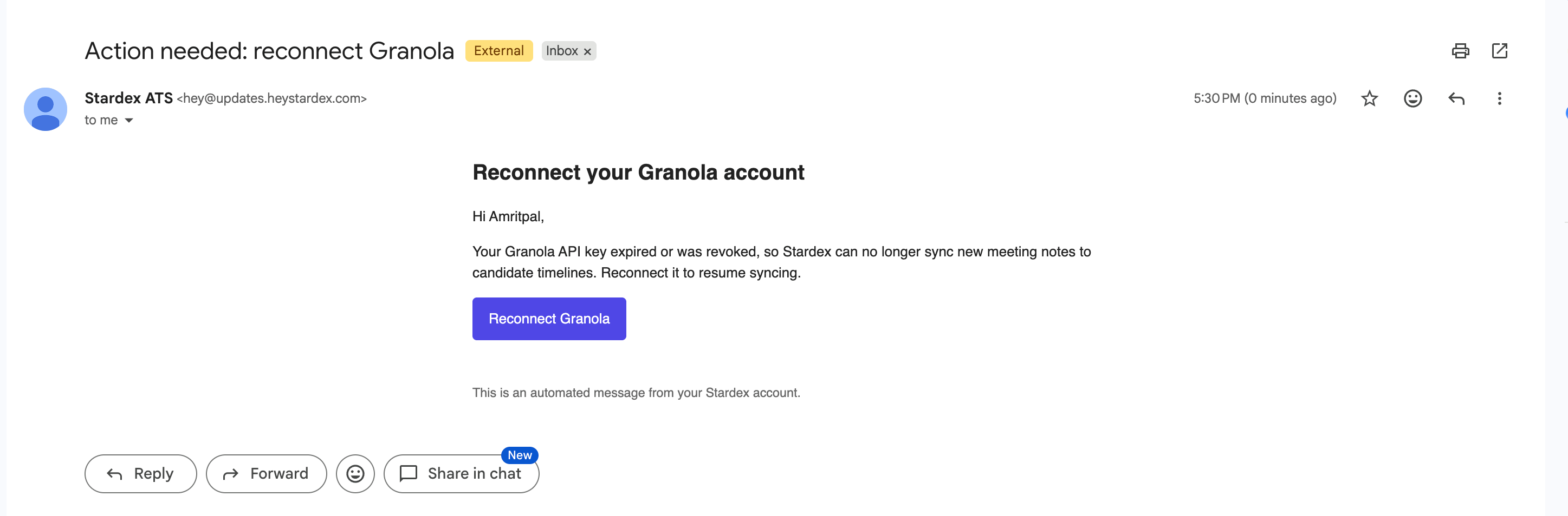 Reconnecting if your key stops working — screenshot 12