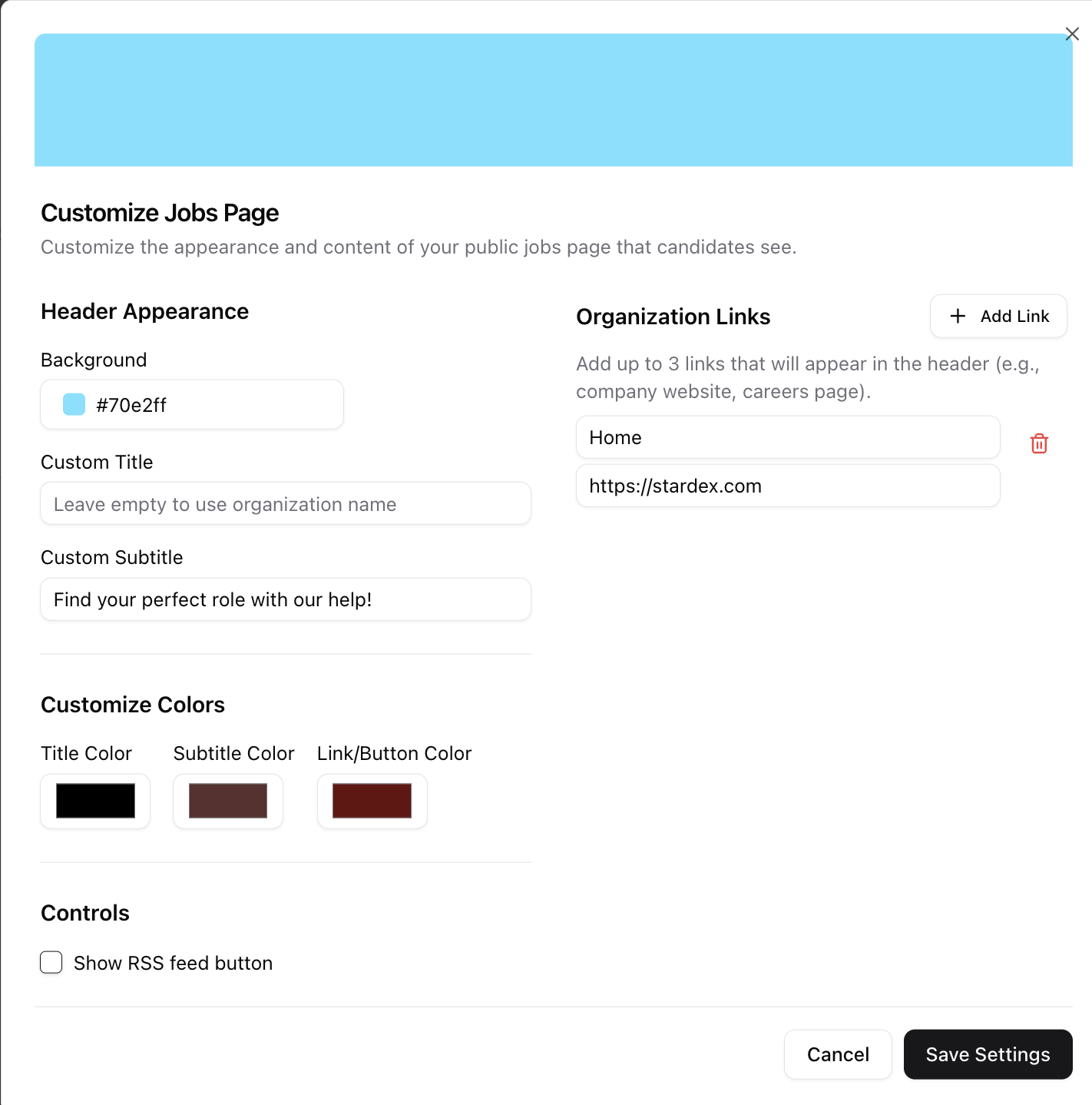 Job board customization — screenshot 3