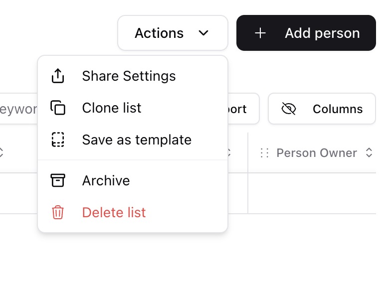 Cloning a list — screenshot 9