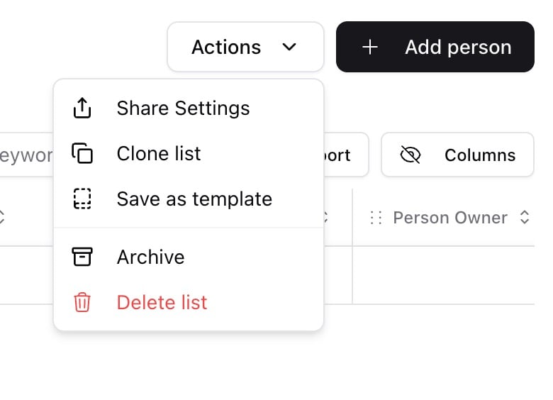 Cloning a list — screenshot 9