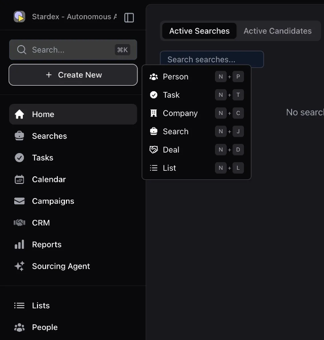 Sidebar → Create New → List