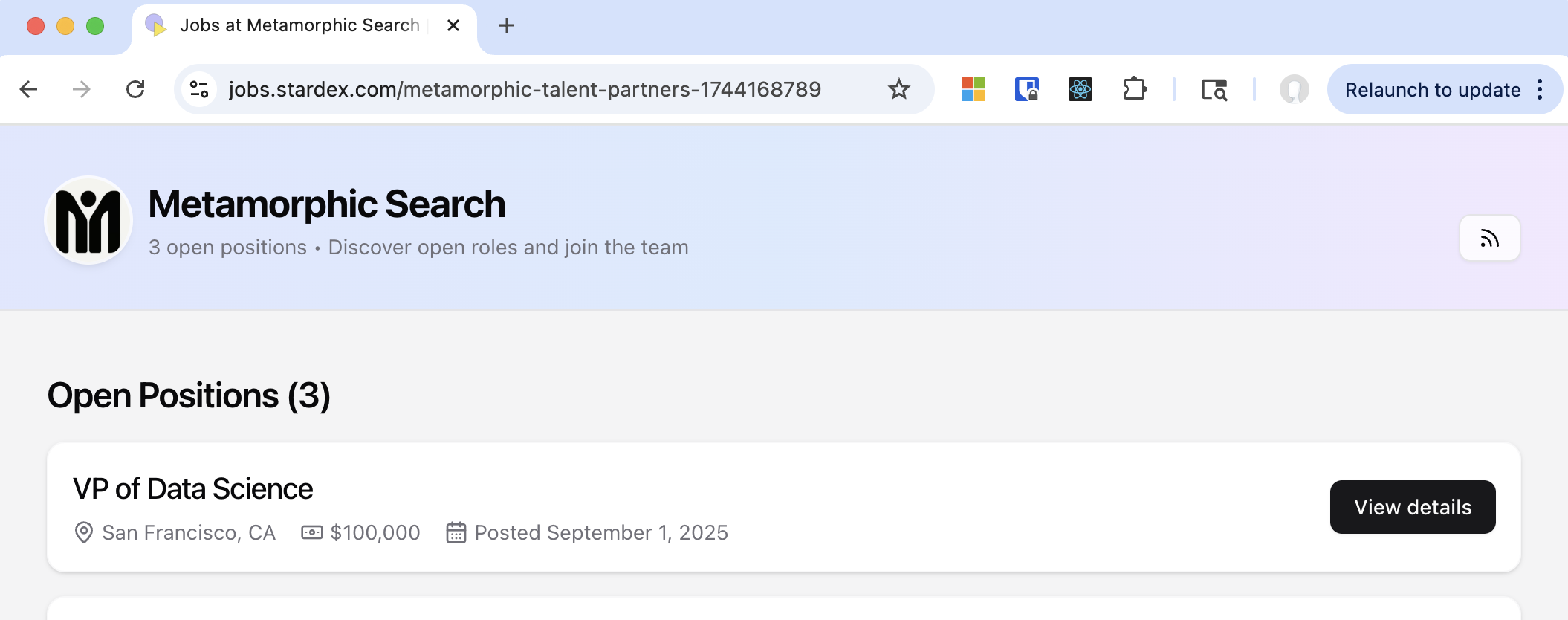 Making a job public — screenshot 2