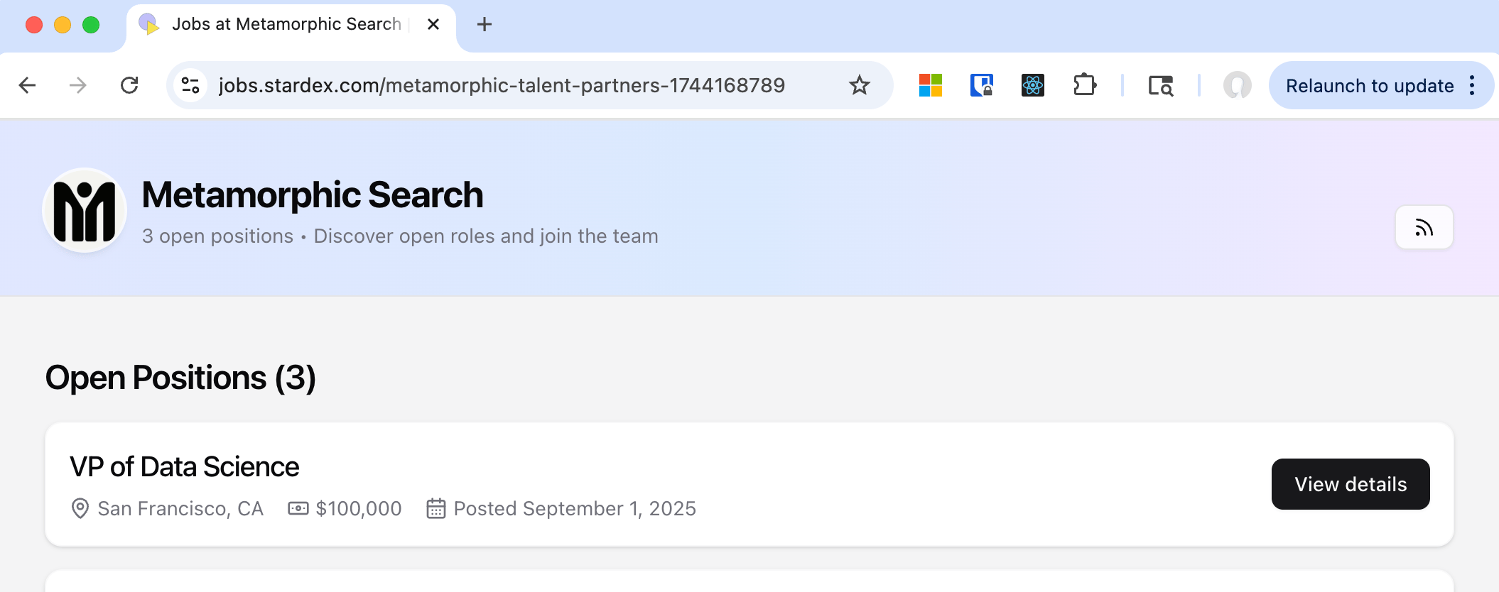 Making a job public — screenshot 2