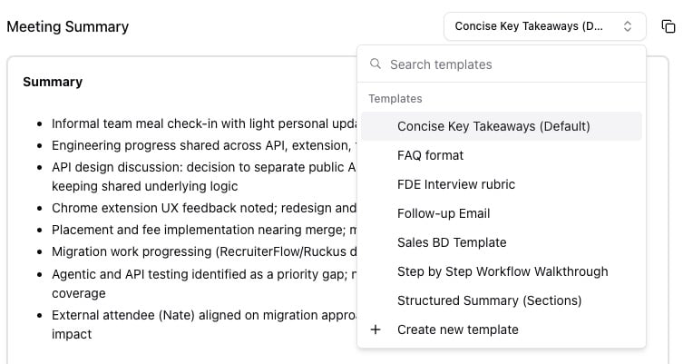 Regenerating a summary — screenshot 5