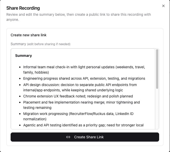 Downloading the transcript — screenshot 6