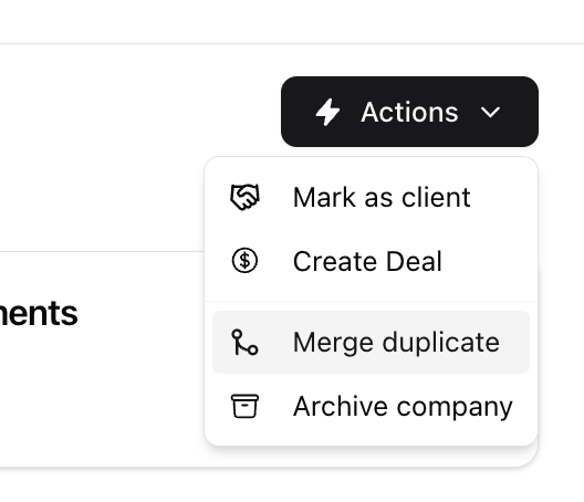 Merging duplicates — screenshot 1