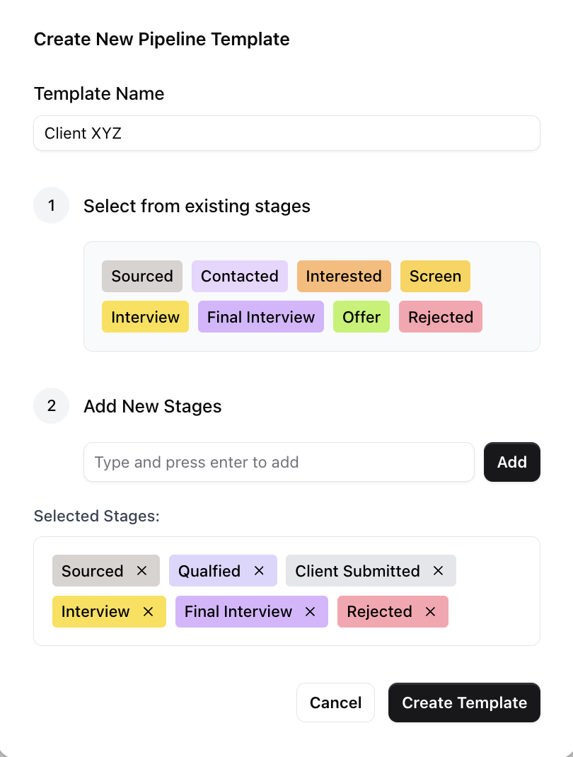 Moving candidates through the pipeline — screenshot 2