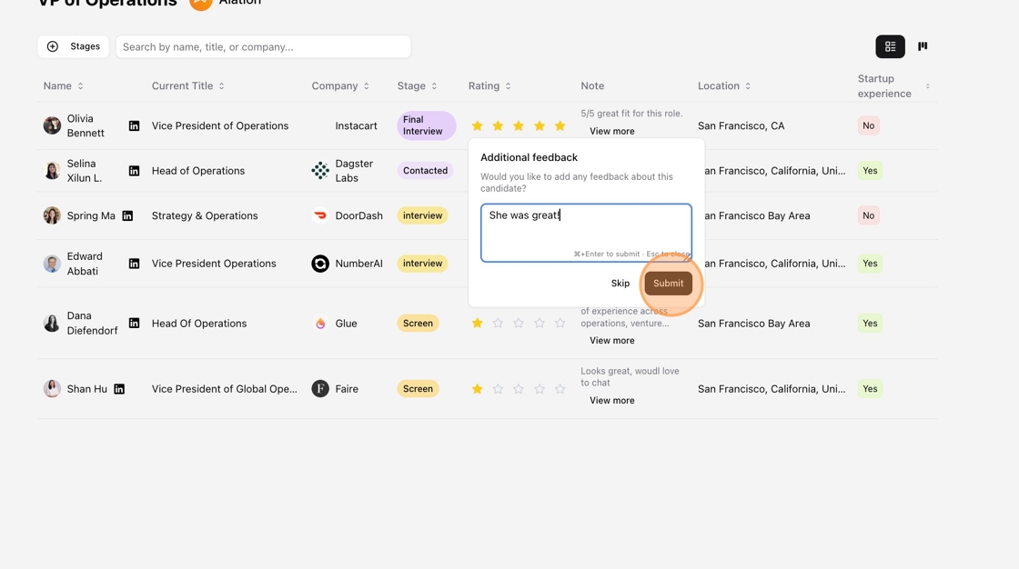 How does a client use the sharable link? — screenshot 19
