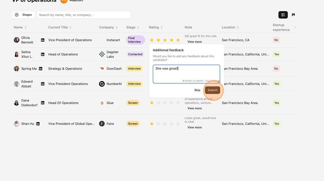 How does a client use the sharable link? — screenshot 19