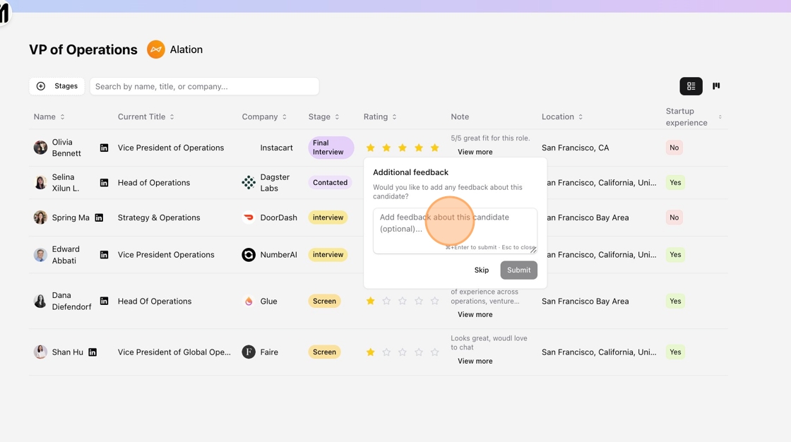 How does a client use the sharable link? — screenshot 18